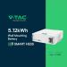 V-TAC Batteria di Accumulo 5.12kWh LFP 51.2V 100Ah CEI 0-21 Bianca